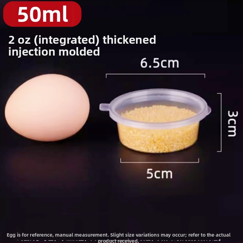 Plastové jednorazové misky na omáčku so viečkom, mikrovlnná kompatibilné, balenie 1000 ks