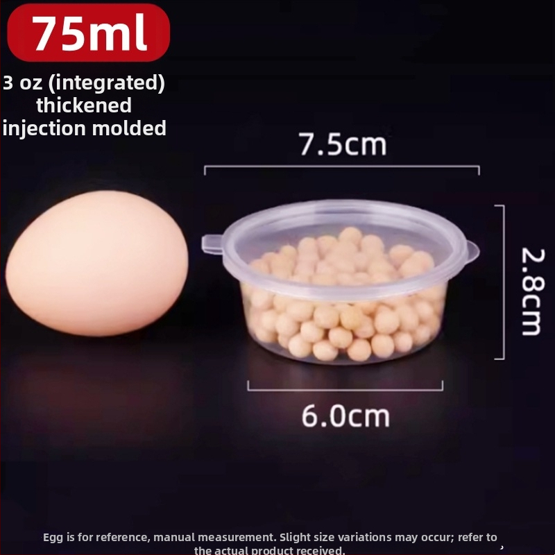 Plastové jednorazové misky na omáčku so viečkom, mikrovlnná kompatibilné, balenie 1000 ks