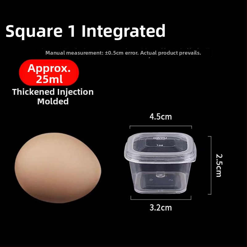 Plastové jednorazové misky na omáčku so viečkom, mikrovlnná kompatibilné, balenie 1000 ks