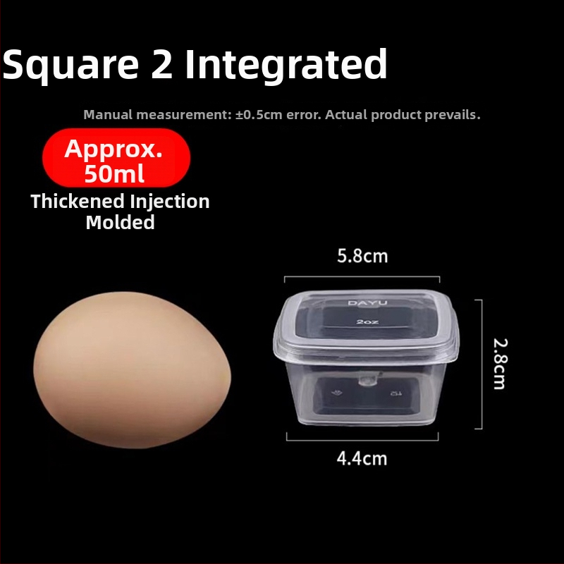 Plastové jednorazové misky na omáčku so viečkom, mikrovlnná kompatibilné, balenie 1000 ks