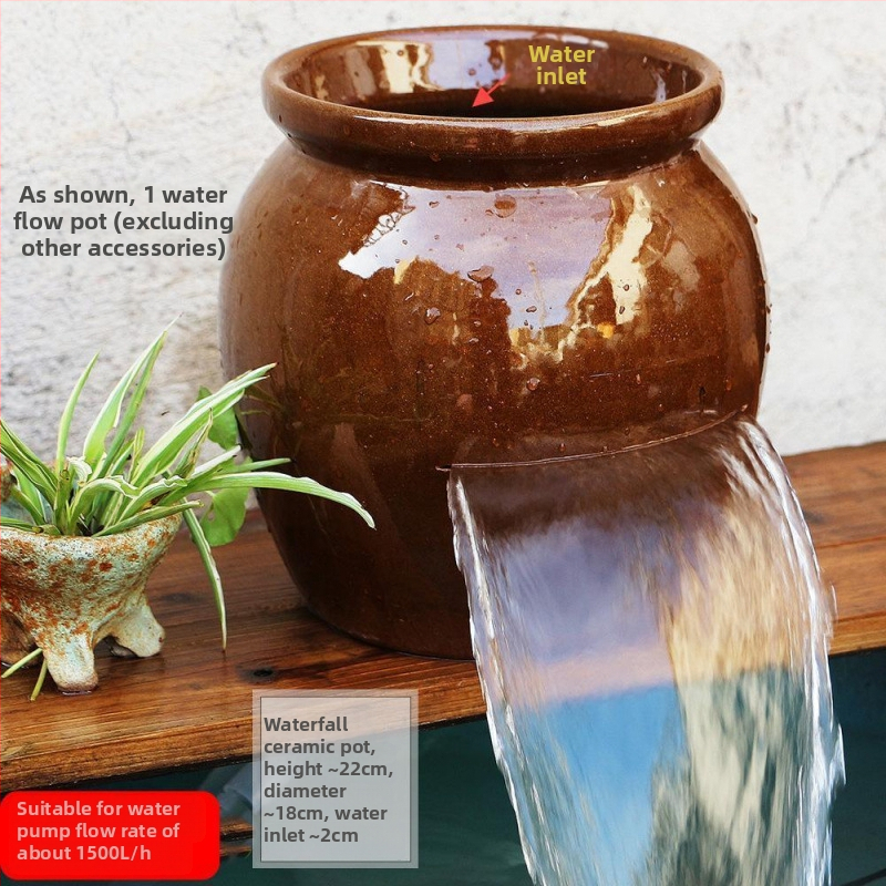 Keramický vodopádový ozdobný prvok pre akvárium, jednoduchý a moderný štýl, bez prispôsobenia, darček