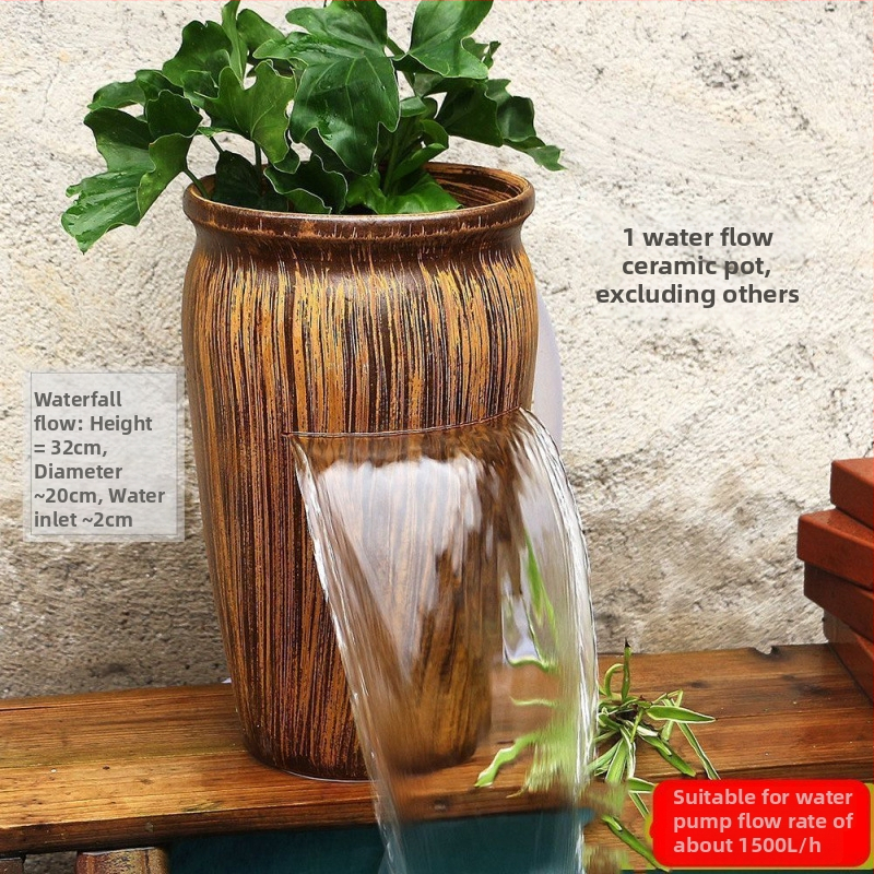 Keramický vodopádový ozdobný prvok pre akvárium, jednoduchý a moderný štýl, bez prispôsobenia, darček