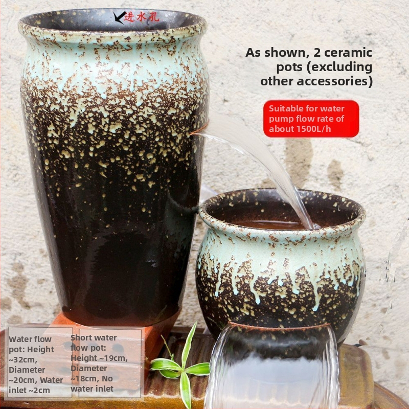 Keramický vodopádový ozdobný prvok pre akvárium, jednoduchý a moderný štýl, bez prispôsobenia, darček