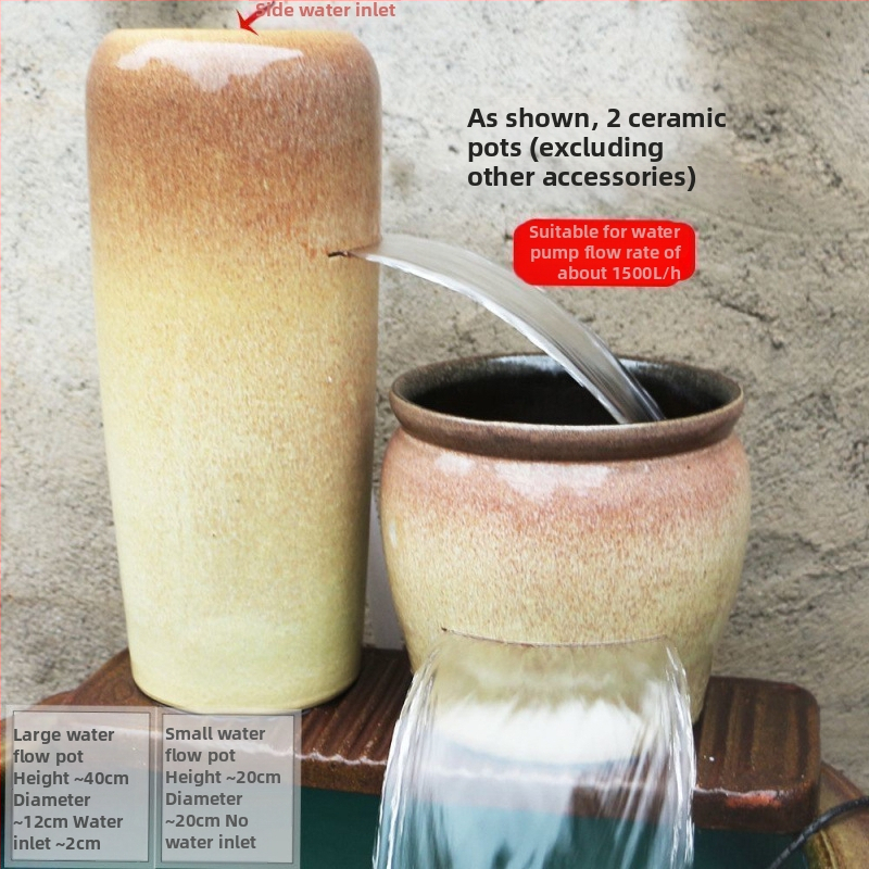Keramický vodopádový ozdobný prvok pre akvárium, jednoduchý a moderný štýl, bez prispôsobenia, darček