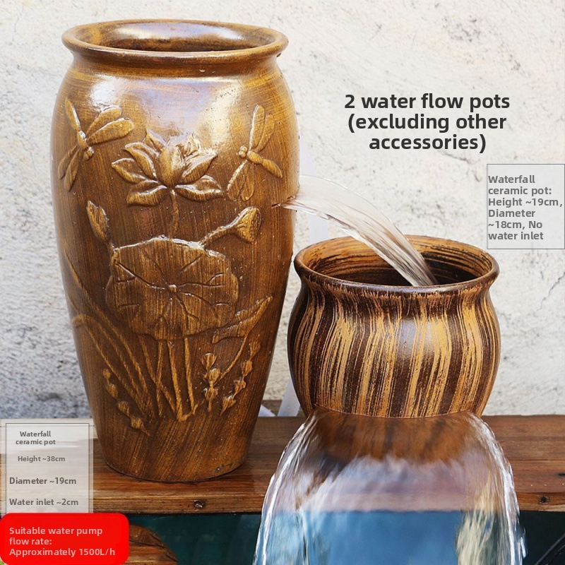 Keramický vodopádový ozdobný prvok pre akvárium, jednoduchý a moderný štýl, bez prispôsobenia, darček