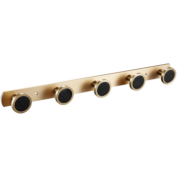 Стенно баня закачалка за дрехи и кърпи, меден материал, месингова тел изтеглена повърхност, стил лайт люкс, Ming Francium, 420 g