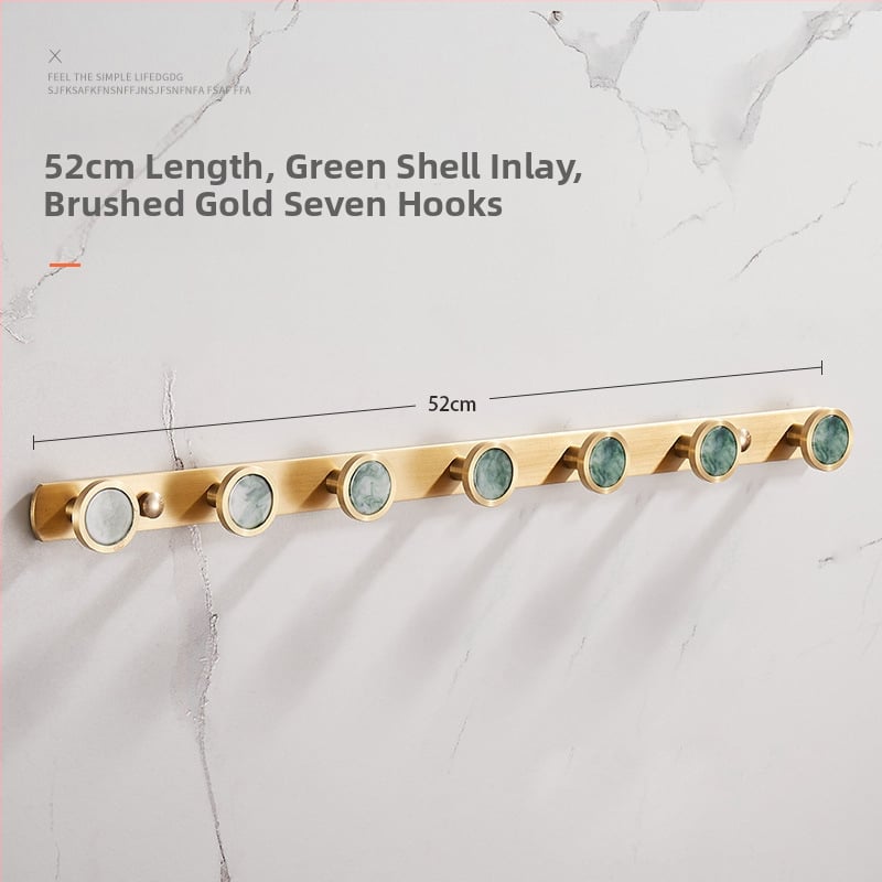 Стенно баня закачалка за дрехи и кърпи, меден материал, месингова тел изтеглена повърхност, стил лайт люкс, Ming Francium, 420 g