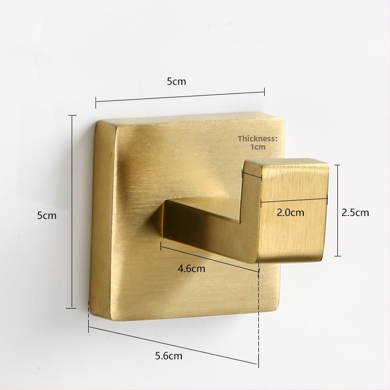 Rozsdamentes acél vállfa, falra szerelhető fürdőszobai kiegészítő, 5 kg teherbírás, csiszolt felület, modern minimalista dizájn