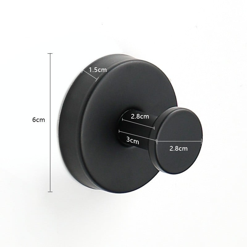 Rozsdamentes acél vállfa, falra szerelhető fürdőszobai kiegészítő, 5 kg teherbírás, csiszolt felület, modern minimalista dizájn