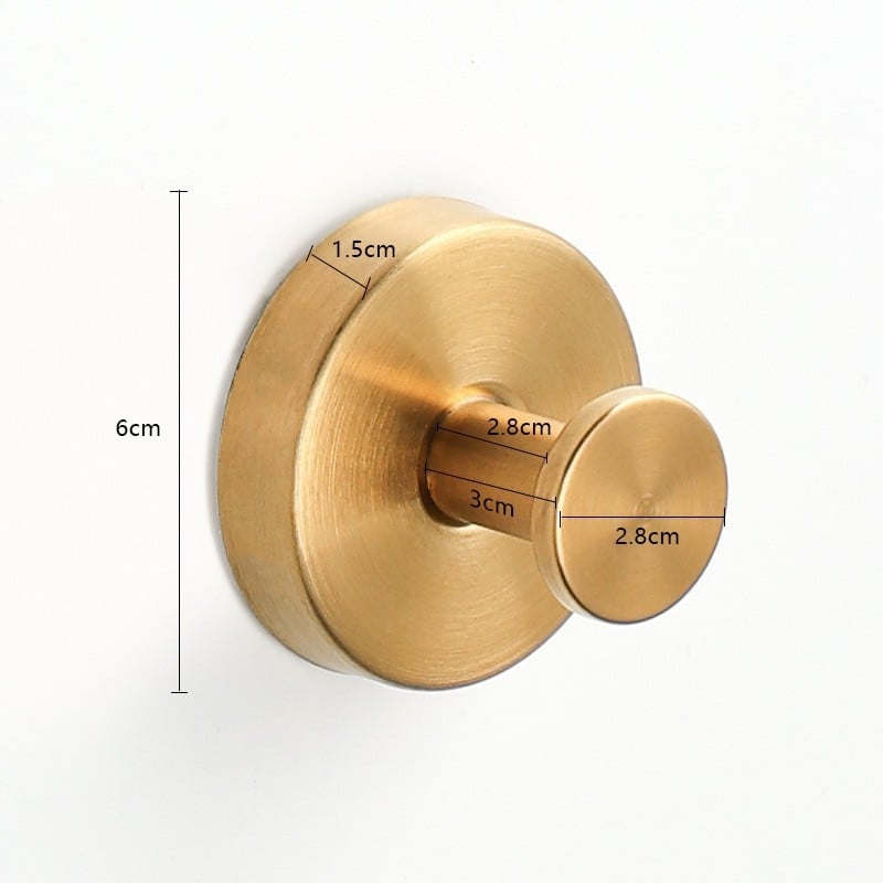 Rozsdamentes acél vállfa, falra szerelhető fürdőszobai kiegészítő, 5 kg teherbírás, csiszolt felület, modern minimalista dizájn