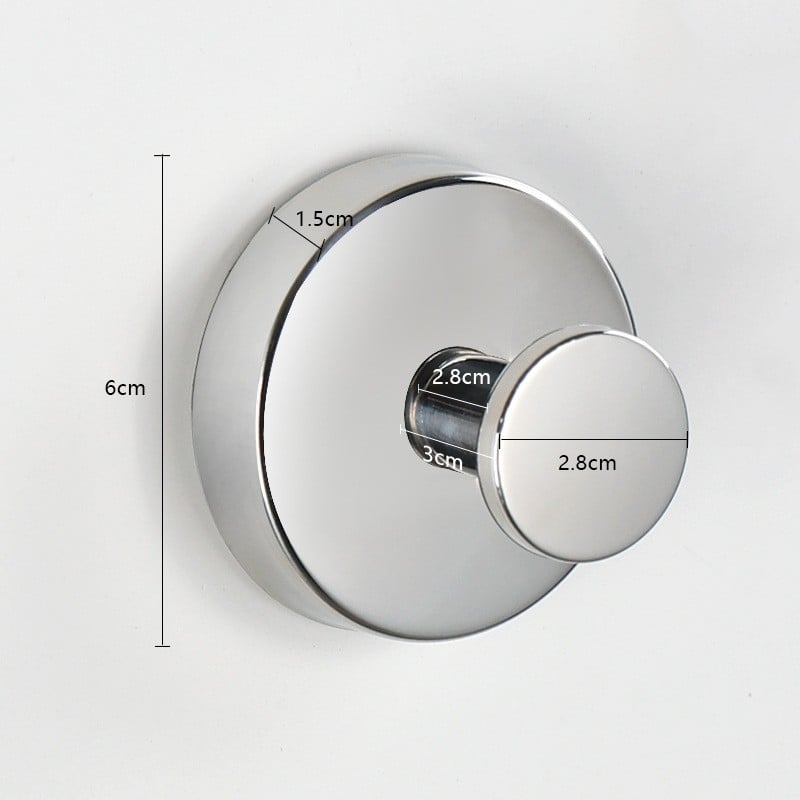 Rozsdamentes acél vállfa, falra szerelhető fürdőszobai kiegészítő, 5 kg teherbírás, csiszolt felület, modern minimalista dizájn