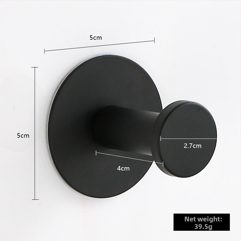 Rozsdamentes acél vállfa, falra szerelhető fürdőszobai kiegészítő, 5 kg teherbírás, csiszolt felület, modern minimalista dizájn