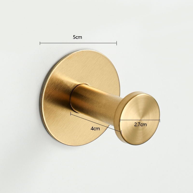 Rozsdamentes acél vállfa, falra szerelhető fürdőszobai kiegészítő, 5 kg teherbírás, csiszolt felület, modern minimalista dizájn