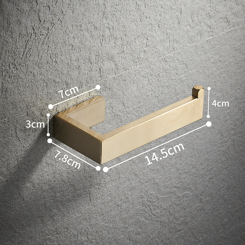Decai set držača za ručnike od nehrđajućeg čelika s brušenom završnom obradom, četvero-dijelni, moderan minimalistički kupaonski set