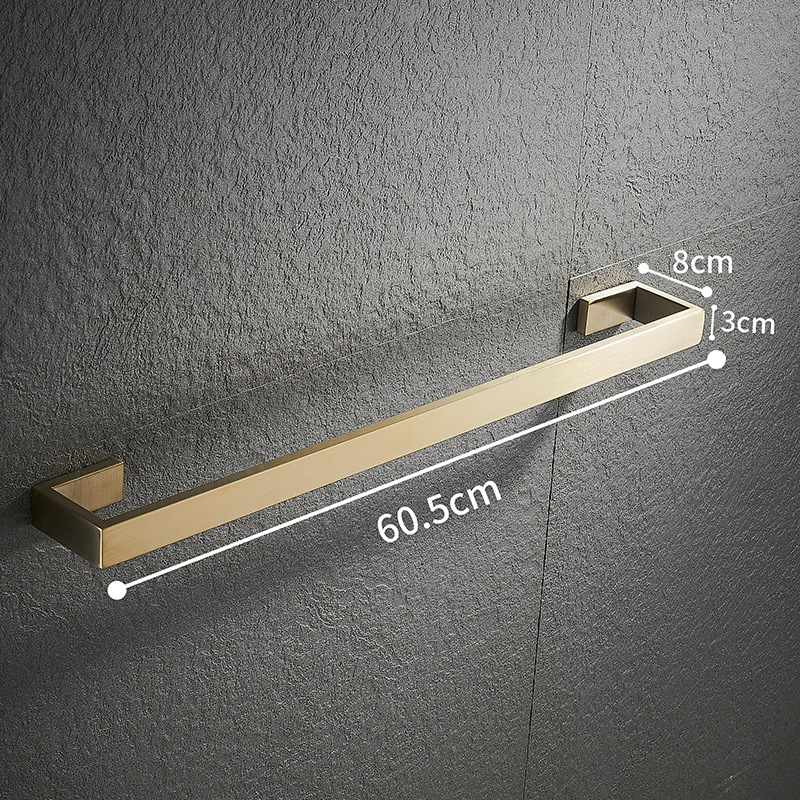 Decai set držača za ručnike od nehrđajućeg čelika s brušenom završnom obradom, četvero-dijelni, moderan minimalistički kupaonski set