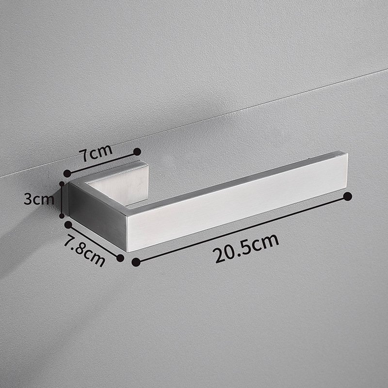 Decai set držača za ručnike od nehrđajućeg čelika s brušenom završnom obradom, četvero-dijelni, moderan minimalistički kupaonski set