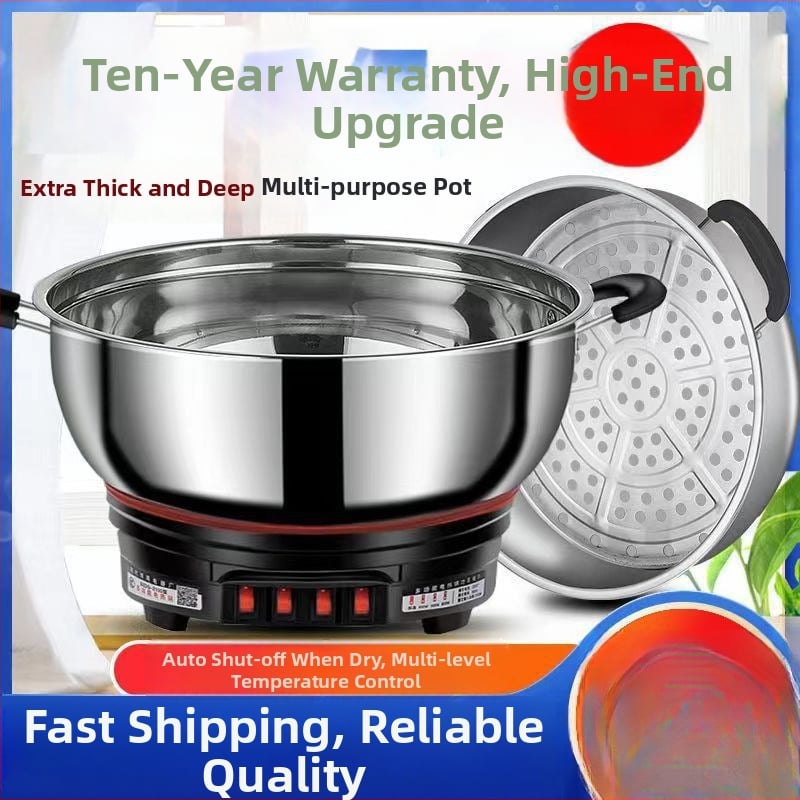 Мултифункционална електрическа тенджера, 2100W+, функции: пара, пържене, готвене и гореща пот; диаметър на отвора до 20 см