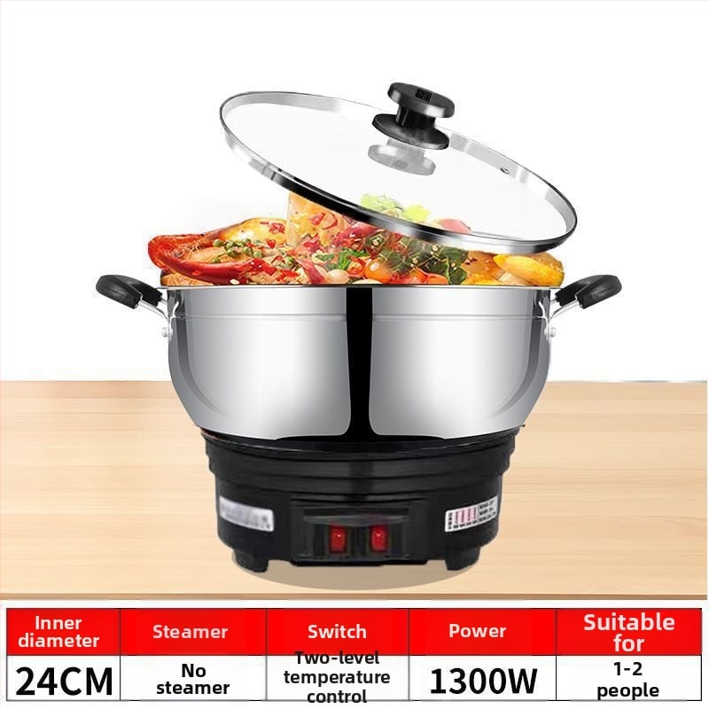 Мултифункционална електрическа тенджера, 2100W+, функции: пара, пържене, готвене и гореща пот; диаметър на отвора до 20 см