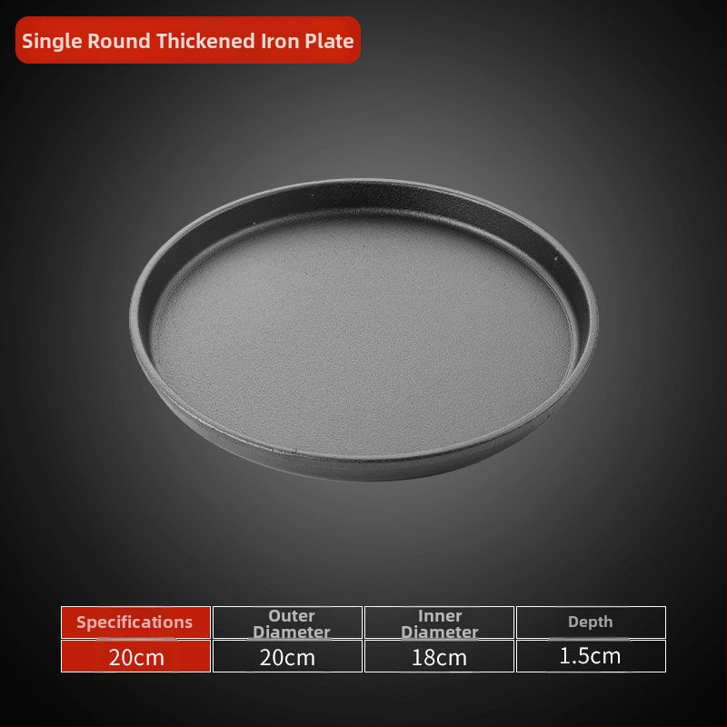 Debela kružna ploča za roštilj od lijevanog željeza, s elektroforetskim premazom i sklopivim dizajnom
