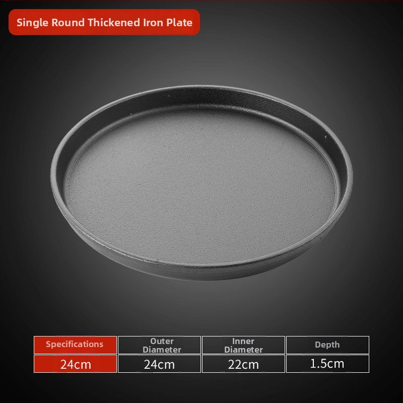 Debela kružna ploča za roštilj od lijevanog željeza, s elektroforetskim premazom i sklopivim dizajnom