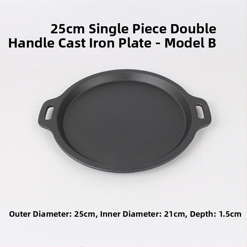 Debela kružna ploča za roštilj od lijevanog željeza, s elektroforetskim premazom i sklopivim dizajnom