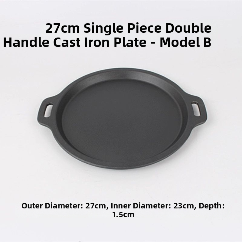 Debela kružna ploča za roštilj od lijevanog željeza, s elektroforetskim premazom i sklopivim dizajnom