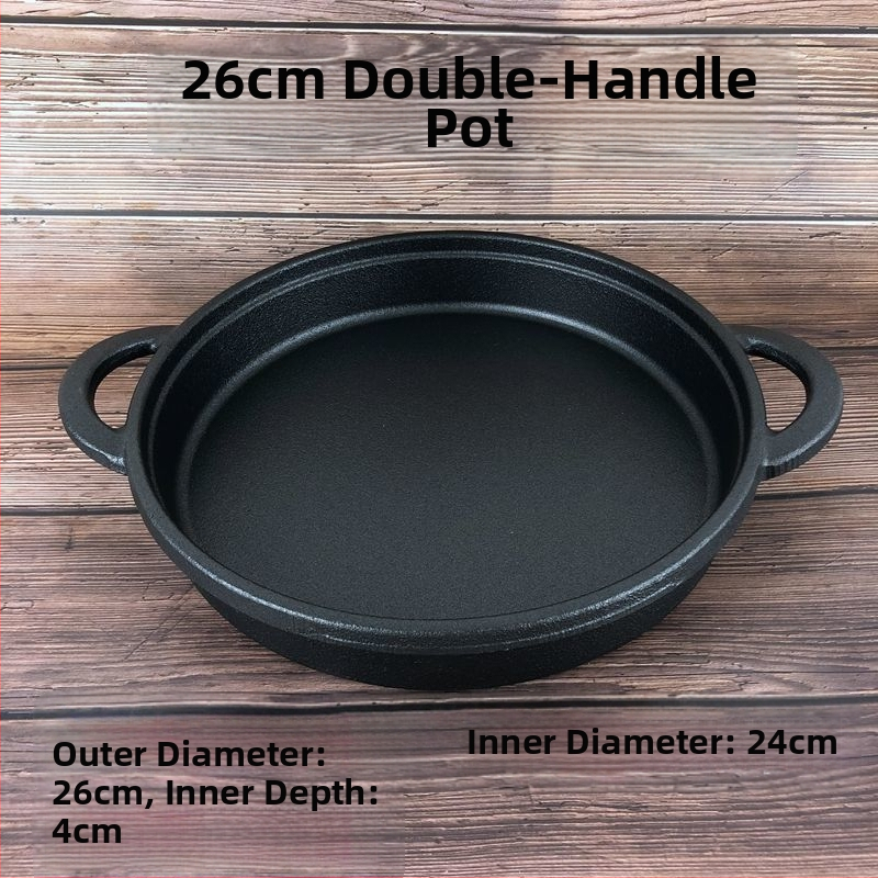 Debela kružna ploča za roštilj od lijevanog željeza, s elektroforetskim premazom i sklopivim dizajnom