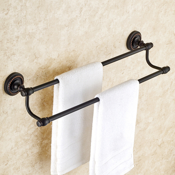 Σετ ράγα πετσετών μπάνιου από χαλκό, βουρτσισμένη επιφάνεια, αντιολισθητικό, εγκατάσταση με οπές