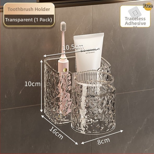 Fürdőszobai falra szerelhető tároló doboz tusfürdőhöz, PET anyag, modell 8002, minimalista stílus, 1 polc, teherbírás 1–5 kg