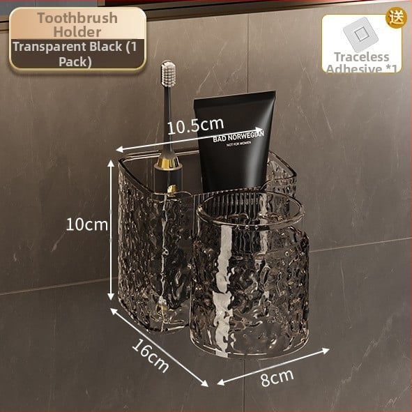 Fürdőszobai falra szerelhető tároló doboz tusfürdőhöz, PET anyag, modell 8002, minimalista stílus, 1 polc, teherbírás 1–5 kg