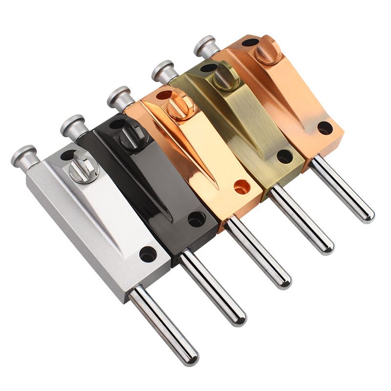 Forgóajtó-zár, alumínium ötvözet, keretes ajtó, Knob Key modell, elektroplatinált bevonat