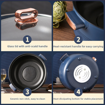 Viacúčelový elektrický hrniec na domáce použitie s parením a varom, objem 4,1–6 l, pre 2–3 osoby, vnútorná nádoba s neprilnavým povrchom, ovládanie otáčaním, dvojúrovňový dizajn