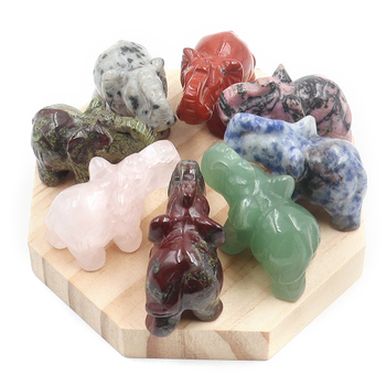 Διακοσμητικό ελέφαντας από οψιδιαν, σκαλισμένο και γυαλισμένο, με δυνατότητα προσαρμογής, σε ζωικό σχήμα