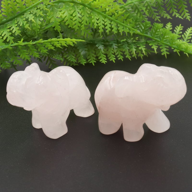 Διακοσμητικό ελέφαντας από οψιδιαν, σκαλισμένο και γυαλισμένο, με δυνατότητα προσαρμογής, σε ζωικό σχήμα