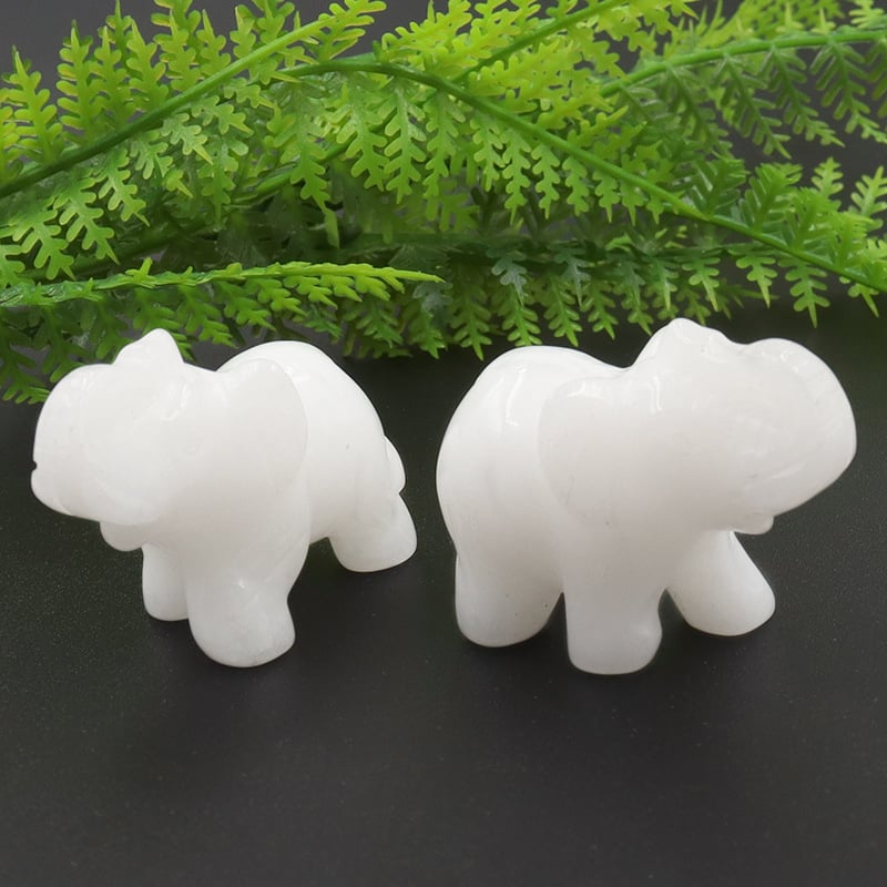 Διακοσμητικό ελέφαντας από οψιδιαν, σκαλισμένο και γυαλισμένο, με δυνατότητα προσαρμογής, σε ζωικό σχήμα