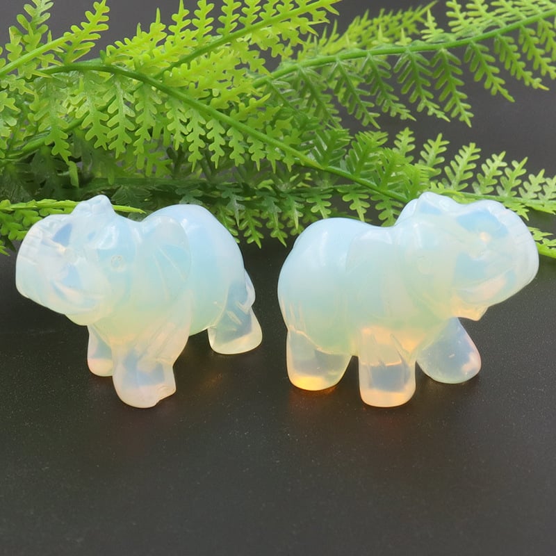 Διακοσμητικό ελέφαντας από οψιδιαν, σκαλισμένο και γυαλισμένο, με δυνατότητα προσαρμογής, σε ζωικό σχήμα