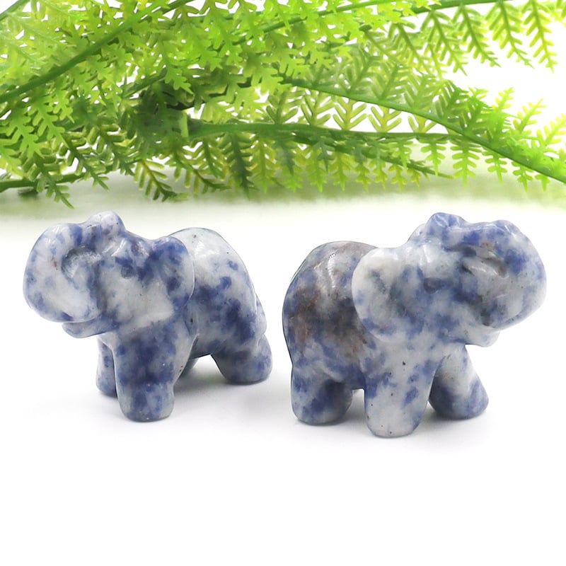 Διακοσμητικό ελέφαντας από οψιδιαν, σκαλισμένο και γυαλισμένο, με δυνατότητα προσαρμογής, σε ζωικό σχήμα