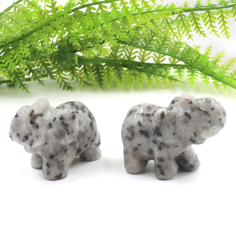 Διακοσμητικό ελέφαντας από οψιδιαν, σκαλισμένο και γυαλισμένο, με δυνατότητα προσαρμογής, σε ζωικό σχήμα