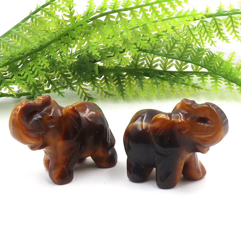 Διακοσμητικό ελέφαντας από οψιδιαν, σκαλισμένο και γυαλισμένο, με δυνατότητα προσαρμογής, σε ζωικό σχήμα