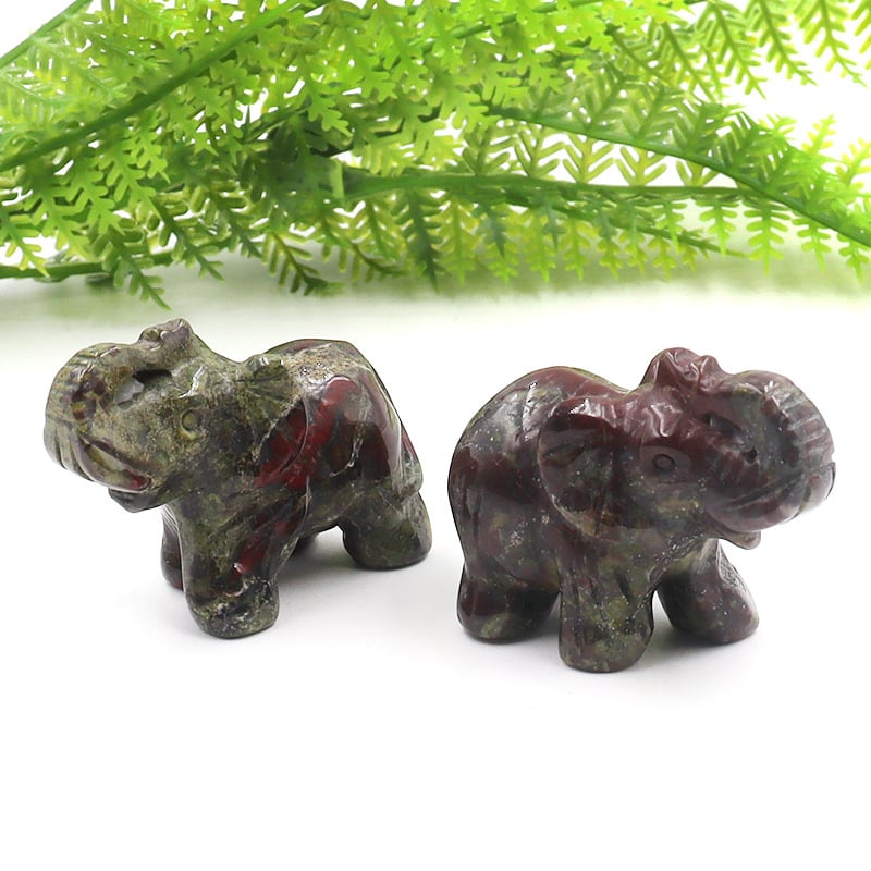 Διακοσμητικό ελέφαντας από οψιδιαν, σκαλισμένο και γυαλισμένο, με δυνατότητα προσαρμογής, σε ζωικό σχήμα