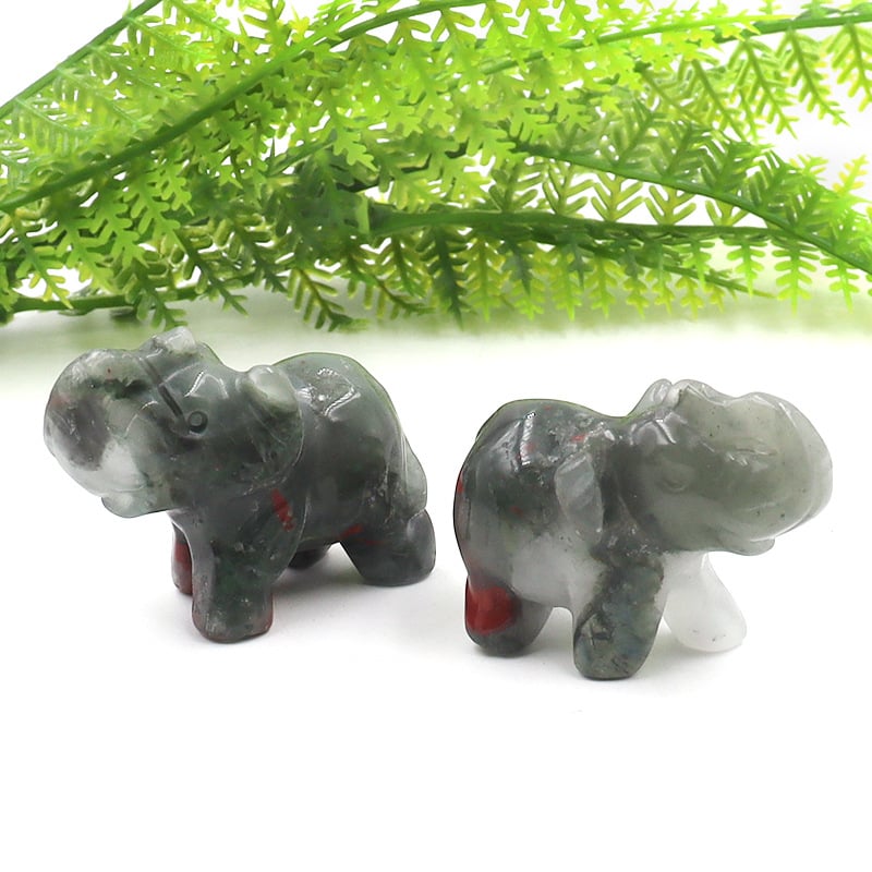 Διακοσμητικό ελέφαντας από οψιδιαν, σκαλισμένο και γυαλισμένο, με δυνατότητα προσαρμογής, σε ζωικό σχήμα
