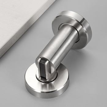 Rozsdamentes acél ajtó stopper, modell 189, falra szerelt, automata, megnövelt magasság, anyag: 304/201 rozsdamentes acél