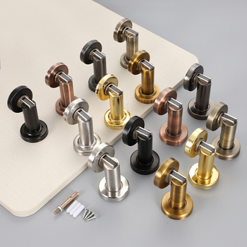 Rozsdamentes acél ajtó stopper, modell 189, falra szerelt, automata, megnövelt magasság, anyag: 304/201 rozsdamentes acél