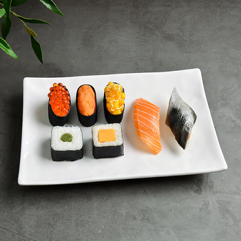 Меламиново правоъгълно сервиращо блюдо за гореща пот и барбекю, китайски стил, спрей-финиш