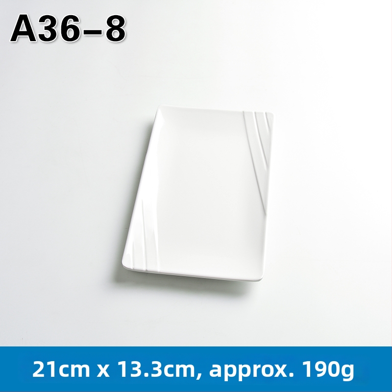 Melamínový obdĺžnikový tanier na hot pot a barbecue, čínskeho štýlu, náter striekaný