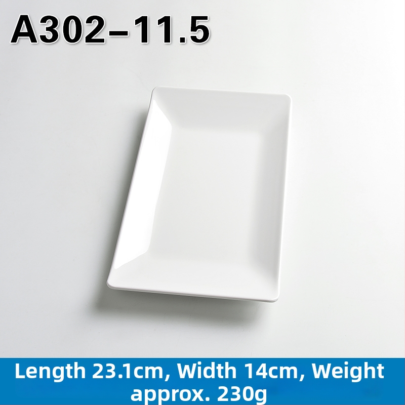 Melamínový obdĺžnikový tanier na hot pot a barbecue, čínskeho štýlu, náter striekaný