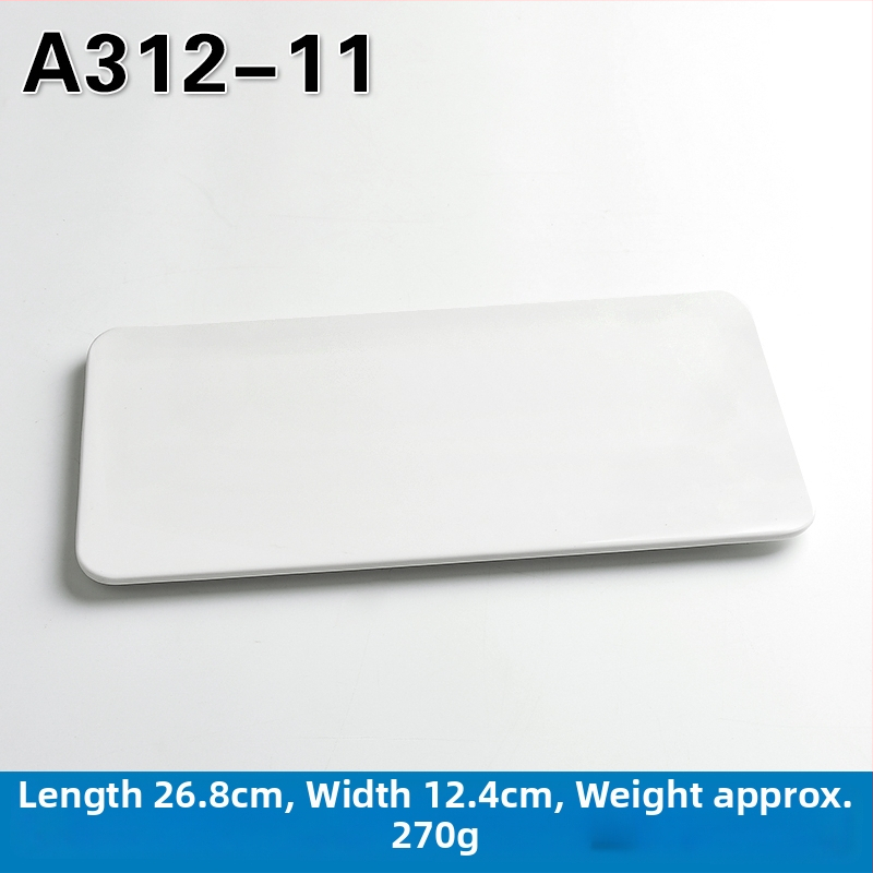 Melamínový obdĺžnikový tanier na hot pot a barbecue, čínskeho štýlu, náter striekaný