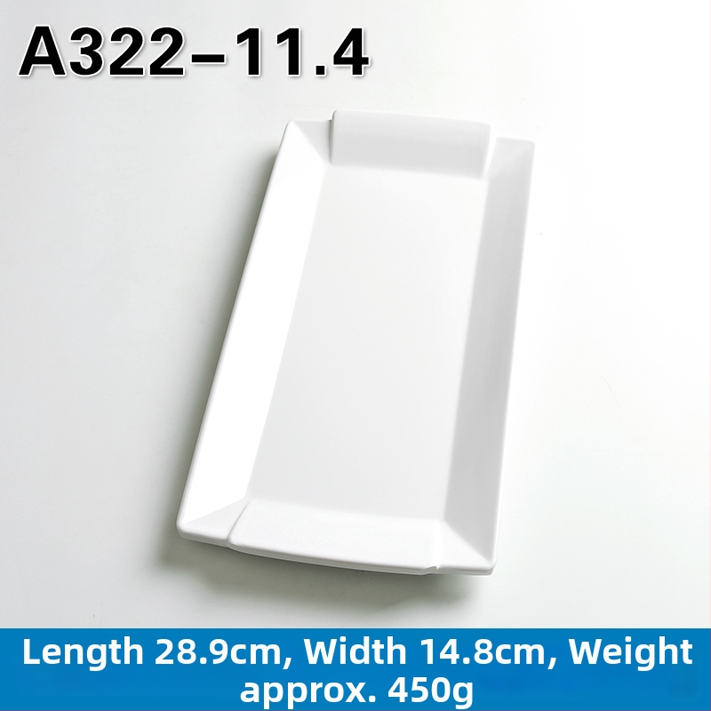 Melamínový obdĺžnikový tanier na hot pot a barbecue, čínskeho štýlu, náter striekaný