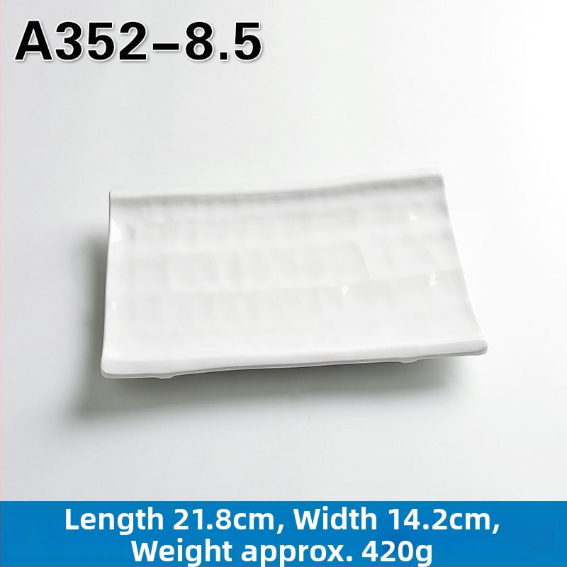 Melamínový obdĺžnikový tanier na hot pot a barbecue, čínskeho štýlu, náter striekaný