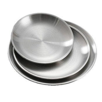 Nehrđajući čelični tanjur od kostiju, korejskog stila, okrugli, prehrambena kvaliteta, za kafić, tanjur za roštilj, nije pogodan za mikrovalnu